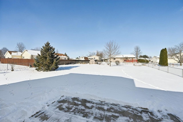 view of snowy yard