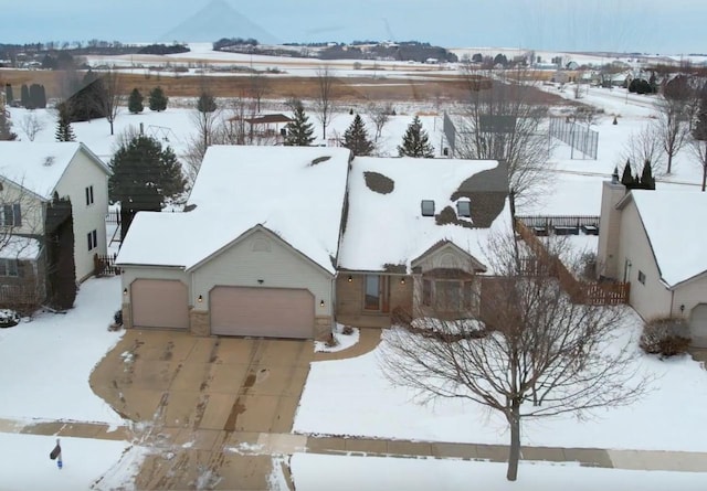 view of snowy aerial view