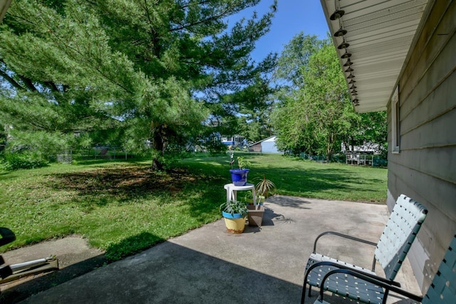 view of yard with a patio