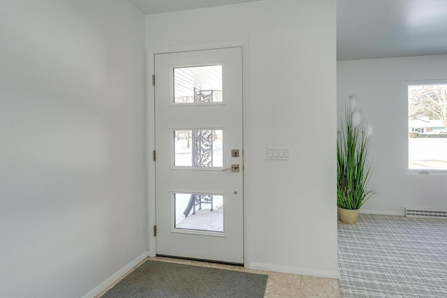 doorway with a wealth of natural light