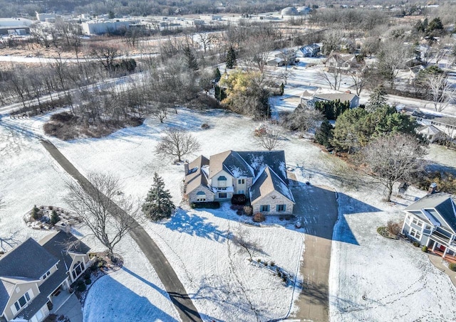 view of snowy aerial view