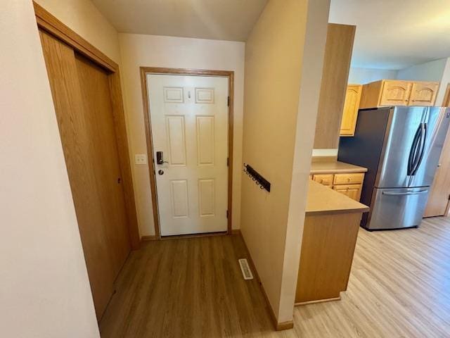 interior space featuring light wood-type flooring