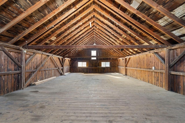 view of attic