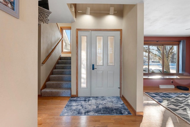 entryway featuring light wood-type flooring