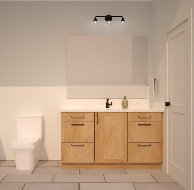 bathroom featuring tile patterned floors, sink, and toilet