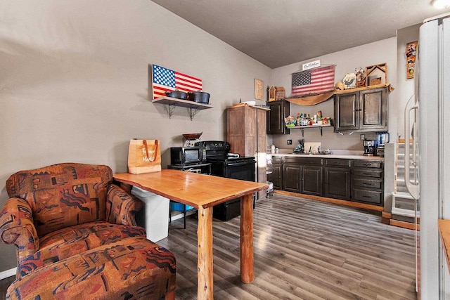 office space featuring hardwood / wood-style floors