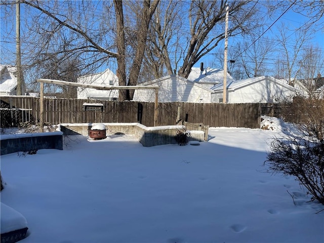 view of snowy yard