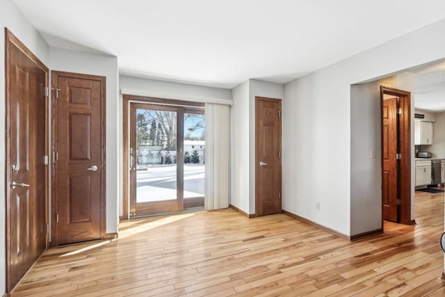 interior space with light wood-type flooring