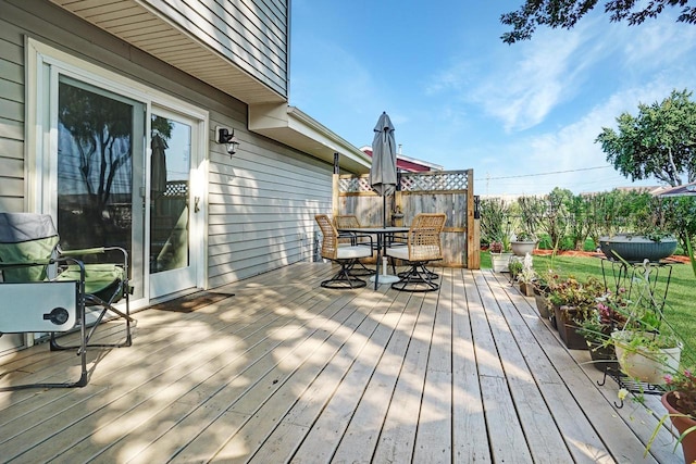 view of wooden deck