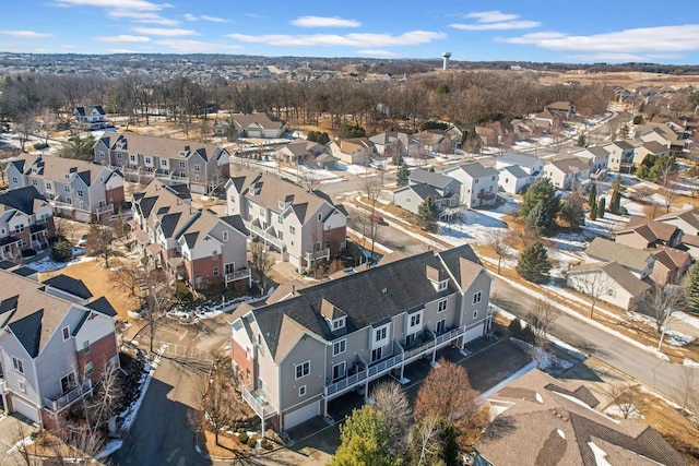 bird's eye view with a residential view