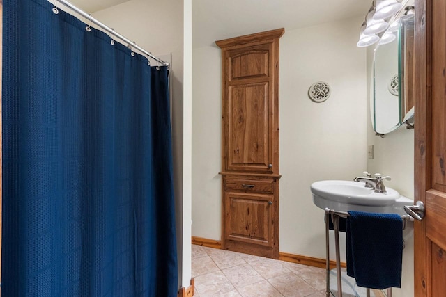 bathroom featuring tile patterned flooring