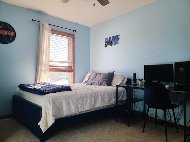 view of carpeted bedroom