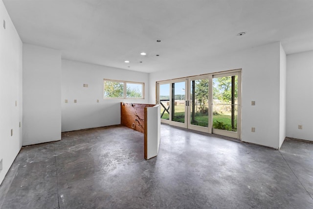 empty room with french doors