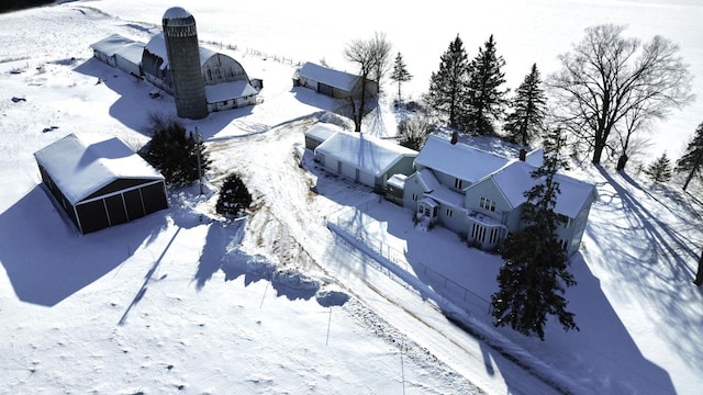 view of snowy aerial view