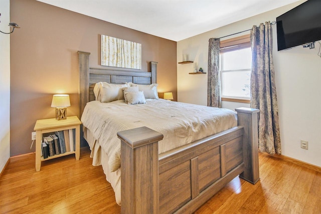 bedroom featuring light hardwood / wood-style floors