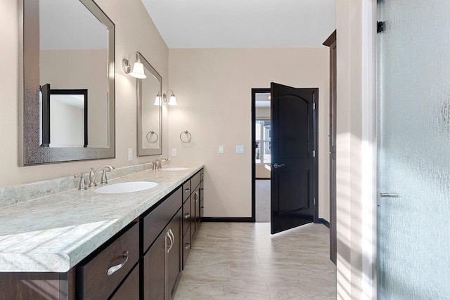 bathroom with vanity