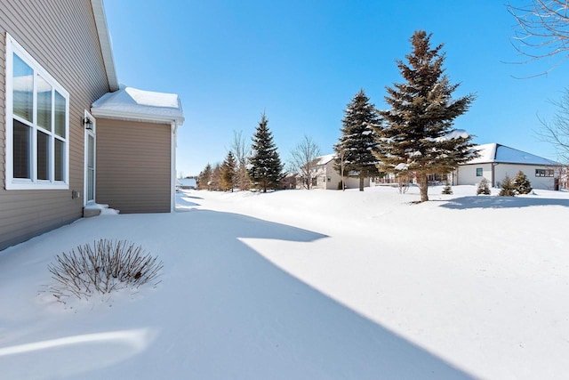 view of snowy yard