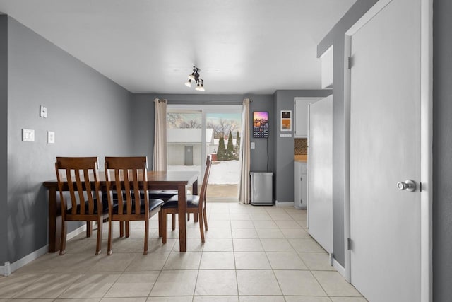 view of tiled dining area