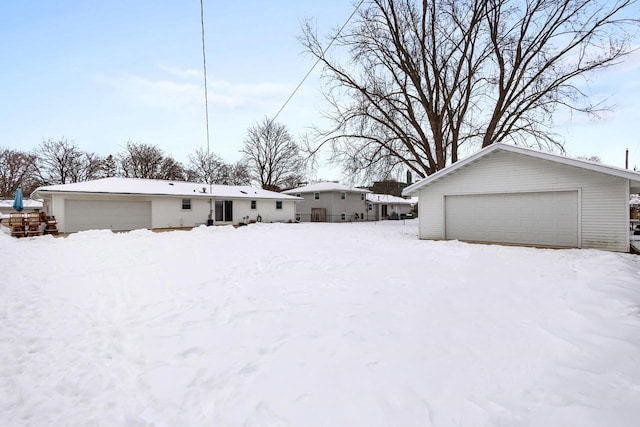 exterior space featuring a garage