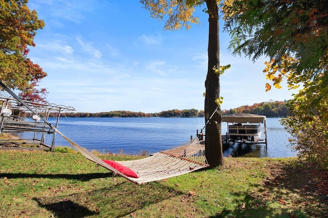 W5553 Oak Park Rd, Elkhorn, WI 53121 - view of dock with a water view