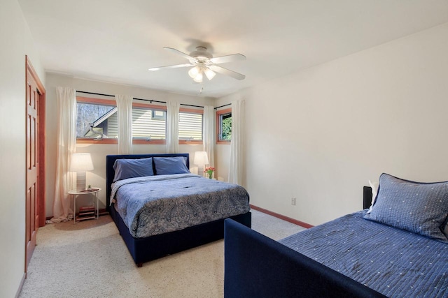 W5553 Oak Park Rd, Elkhorn, WI 53121 - carpeted bedroom with ceiling fan