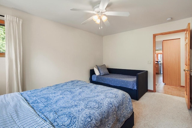 W5553 Oak Park Rd, Elkhorn, WI 53121 - carpeted bedroom featuring ceiling fan