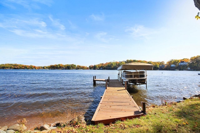 W5553 Oak Park Rd, Elkhorn, WI 53121 - view of dock featuring a water view