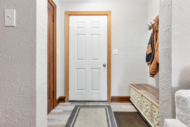 mudroom featuring light hardwood / wood-style flooring