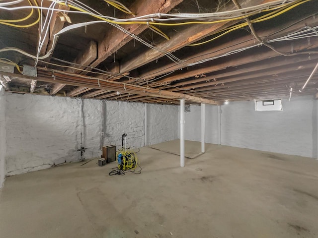 view of basement