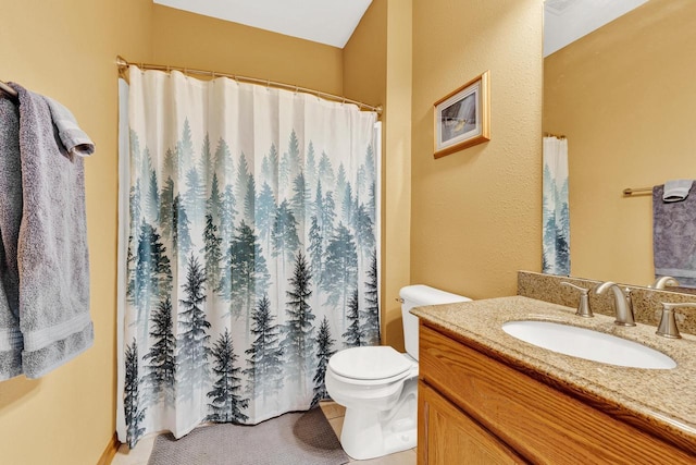 bathroom featuring toilet and vanity