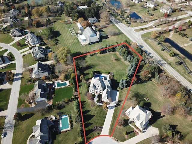 birds eye view of property featuring a residential view