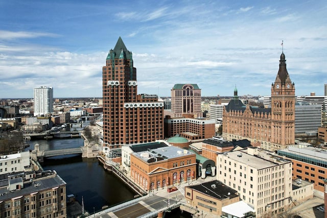 view of city featuring a water view