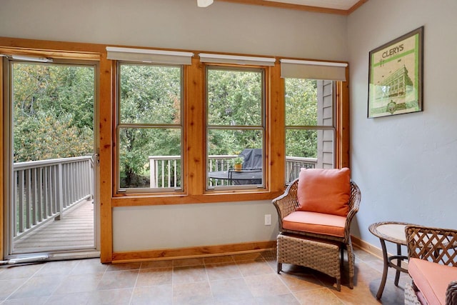 view of sunroom