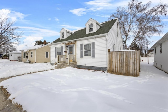 view of cape cod-style house