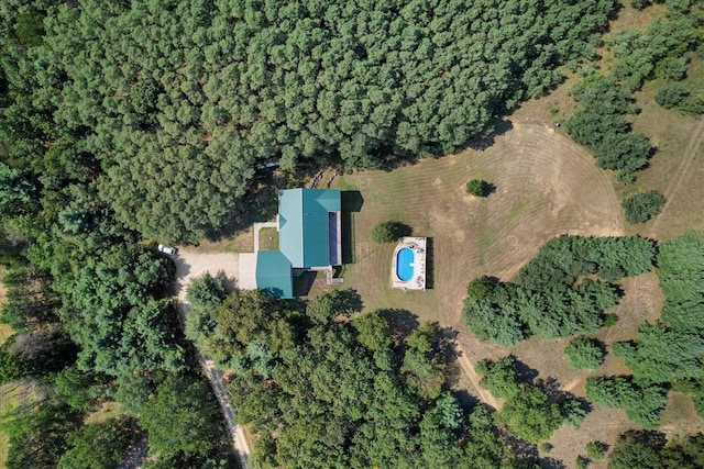 aerial view with a rural view