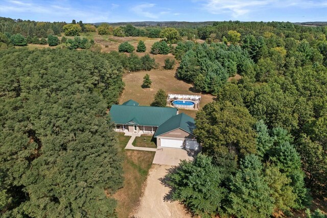 aerial view with a view of trees