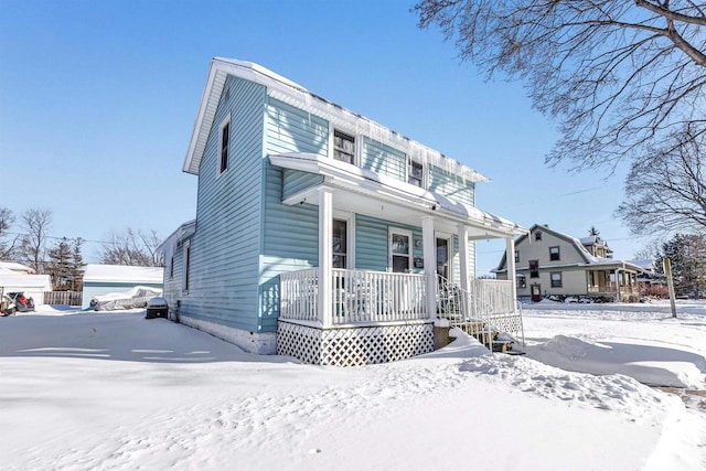 view of front of property with a porch