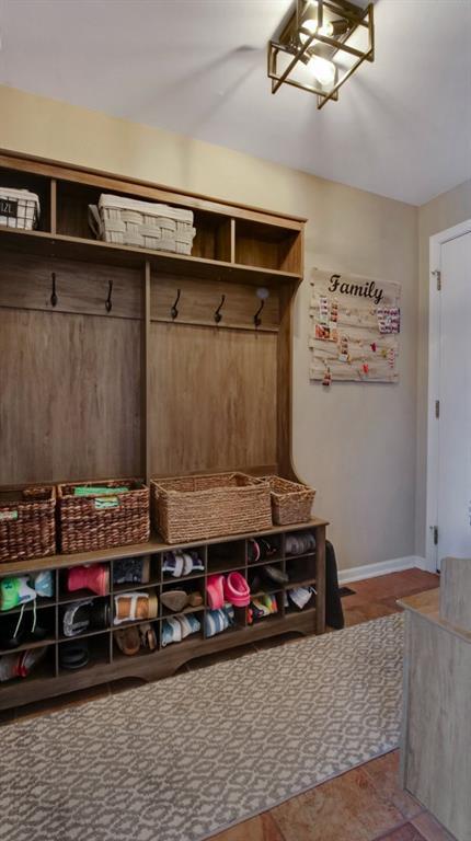 mudroom with baseboards