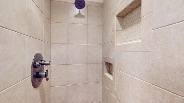 details featuring a tile shower