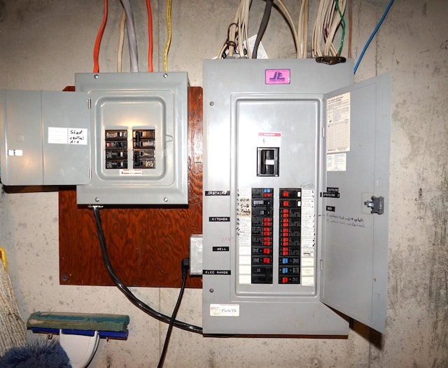 utility room with electric panel