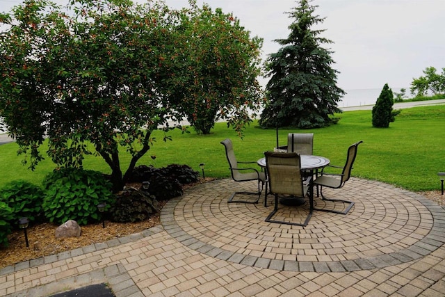 view of patio with outdoor dining area