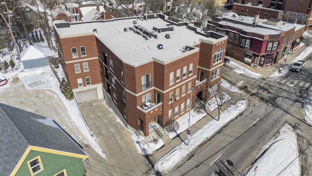 view of snowy aerial view