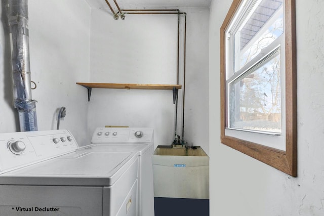 laundry area featuring laundry area and washing machine and dryer