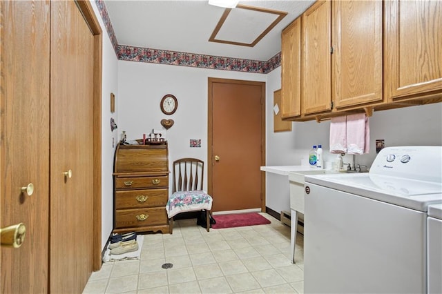 laundry room with cabinet space and washing machine and dryer