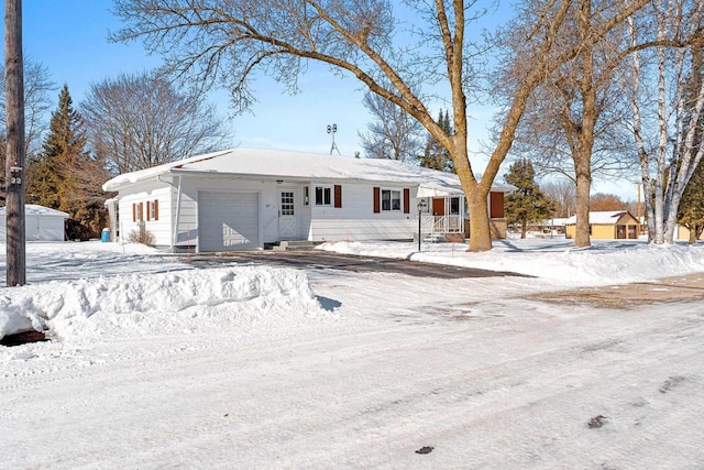 view of front facade with an attached garage