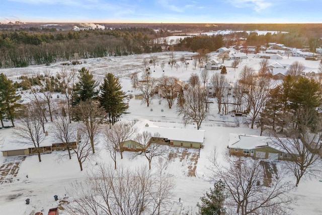 view of snowy aerial view