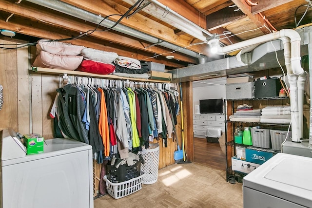 interior space featuring separate washer and dryer