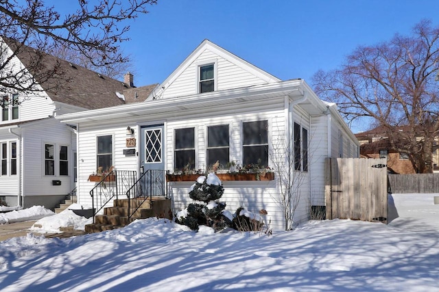 view of front of home