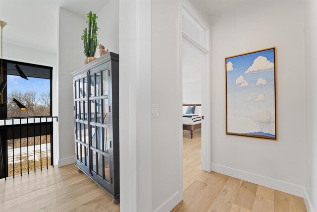 W4038 Maplewood Ln, Fond Du Lac, WI 54937 - corridor with plenty of natural light, baseboards, and wood finished floors