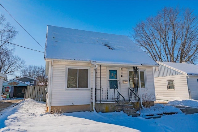 view of front of home